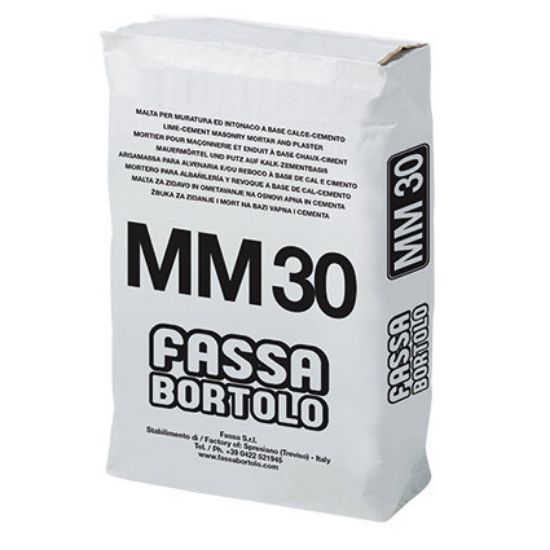 Immagine di MALTA MM 30 PER MURATURA ED INTONACO PER INTERNI ED ESTERNI SACCO DA 25 KG FASSA