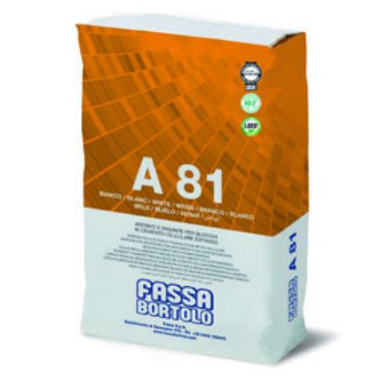 Immagine di ADESIVO RASANTE BIANCO A81 SACCO DA 25 KG FASSA