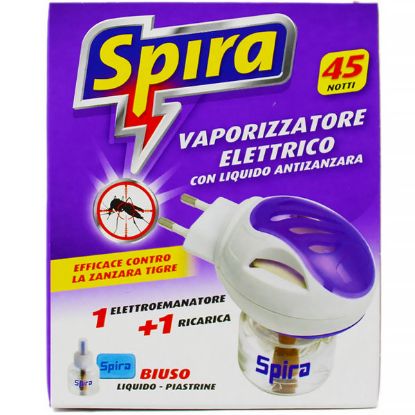 Immagine di KIT VAPORIZZATORE ELETTRICO DOPPIO USO LIQUIDO O PIASTRINE CON 1 RICARICA ALL'INTERNO LIQUIDO SPIRA