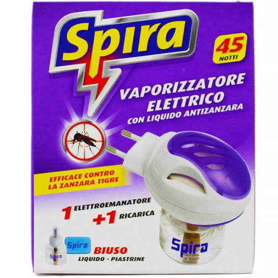 Immagine di KIT VAPORIZZATORE ELETTRICO DOPPIO USO LIQUIDO O PIASTRINE CON 1 RICARICA ALL'INTERNO LIQUIDO SPIRA