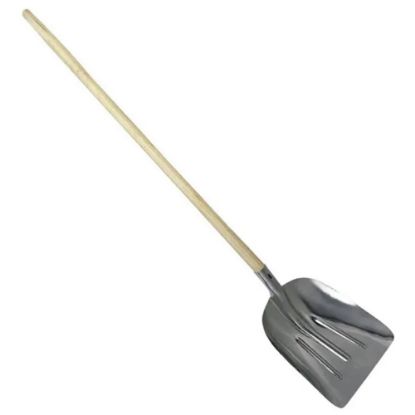 Immagine di PALA DA NEVE IN LEGA DI ALLUMINIO CON MANICO IN PIOPPO GRAMMI 800 BADILE SP.2 MM L.330 MM H.480MM MASS