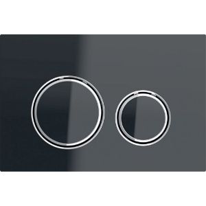 Immagine di SIGMA50 ROUND PLACCA DI COMANDO VETRO NERO PER CASSETTA SIGMA8 GEBERIT