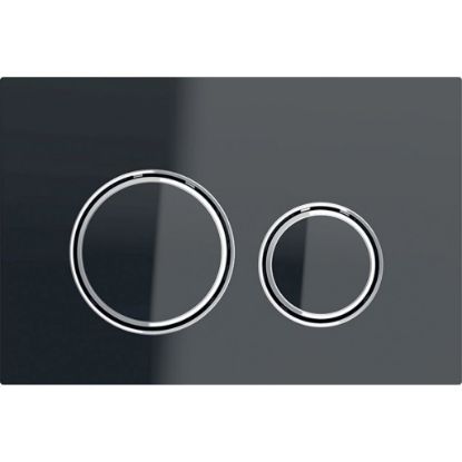 Immagine di SIGMA50 ROUND PLACCA DI COMANDO VETRO NERO PER CASSETTA SIGMA8 GEBERIT