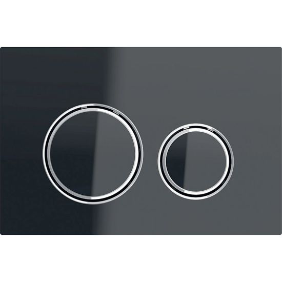 Immagine di SIGMA50 ROUND PLACCA DI COMANDO VETRO NERO PER CASSETTA SIGMA8 GEBERIT