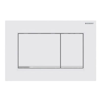 Immagine di SIGMA20 SQUARE PLACCA DI COMANDO DOPPIO TASTO BIANCO OPACO/CROMATO/BIANCO OPACO PER CASSETTA SIGMA8 GEBERIT