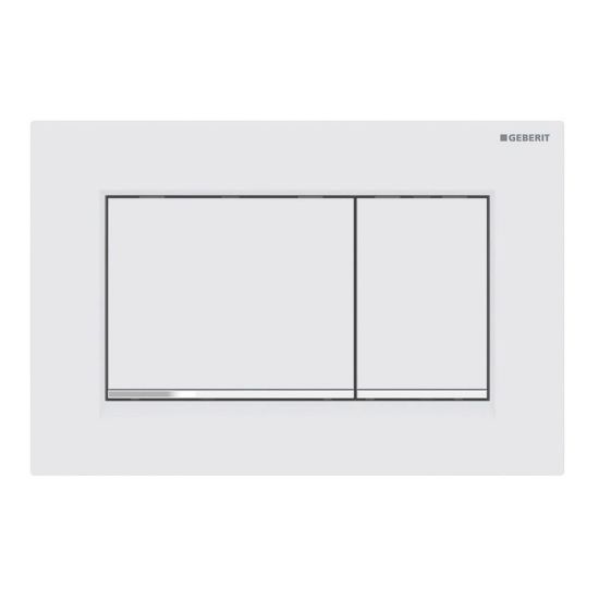 Immagine di SIGMA20 SQUARE PLACCA DI COMANDO DOPPIO TASTO BIANCO OPACO/CROMATO/BIANCO OPACO PER CASSETTA SIGMA8 GEBERIT