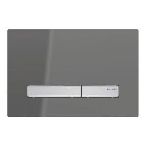 Immagine di SIGMA50 SQUARE PLACCA DI COMANDO VETRO FUME' A SPECCHIO PER CASSETTA SIGMA8 GEBERIT