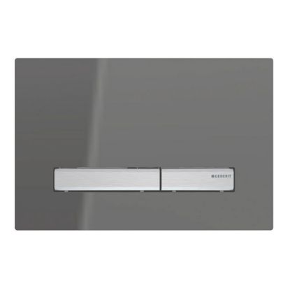 Immagine di SIGMA50 SQUARE PLACCA DI COMANDO VETRO FUME' A SPECCHIO PER CASSETTA SIGMA8 GEBERIT