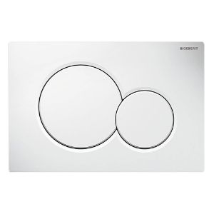 Immagine di SIGMA01 PLACCA DOPPIO TASTO BIANCA PER CASSETTA SIGMA8 GEBERIT