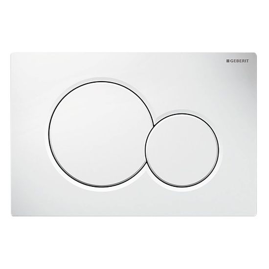 Immagine di SIGMA01 PLACCA DOPPIO TASTO BIANCA PER CASSETTA SIGMA8 GEBERIT