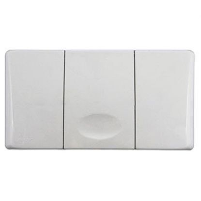 Immagine di PLACCA 1 COMANDO BIANCA PER CASSETTA MEDUSA VALSIR