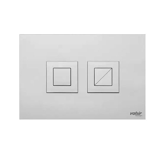 Immagine di PLACCA PNEUMATICA 2 PULSANTI QUADRI CROMO PER CASSETTA TROPEA S VALSIR