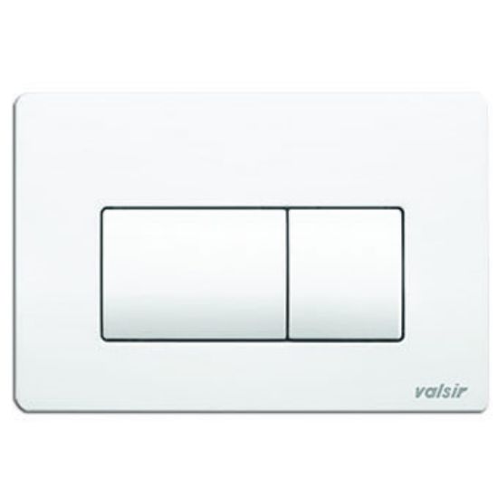 Immagine di P1 PLACCA MECCANICA DOPPIO SCARICO BIANCA PER CASSETTA TROPEA S VALSIR