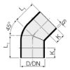 Immagine di CURVA PEHD Ø 90 MM 45°