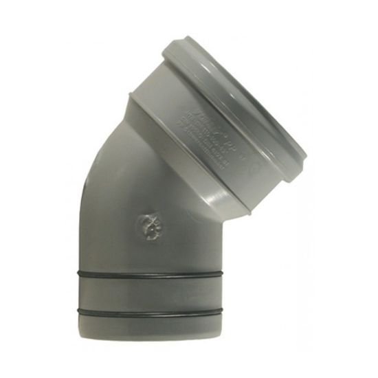 Immagine di CURVA PP PASSAGGIO PVC Ø 110/110 MM 45°