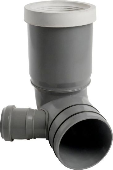 Immagine di CURVA WC PP A PVC Ø 110/100 MM ATTACCO SX Ø 50 MM