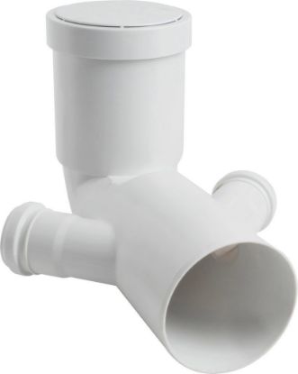 Immagine di CURVA BIANCA WC PROLUNGATA DOPPIO ATTACCO Ø 110/50/50 MM