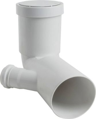 Immagine di CURVA BIANCA WC PROLUNGATA ATTACCO DX Ø 110/40 MM