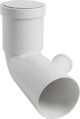 Immagine di CURVA BIANCA WC PROLUNGATA ATTACCO SX Ø 110/50 MM