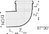 Immagine di CURVA PP Ø 32 MM 87°