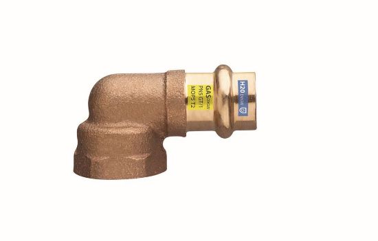 Immagine di GOMITO FEMMINA FILETTATO FEMMINA BRONZO A PRESSARE Ø 22 MM 3/4"