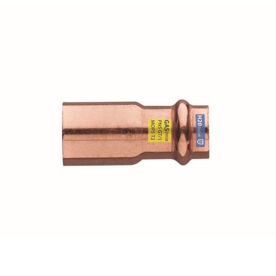 Immagine di MANICOTTO RAME RIDOTTO MASCHIO/FEMMINA A PRESSARE Ø 22x18 MM