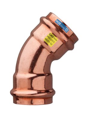 Immagine di CURVA A 45° RAME A PRESSARE FEMMINA/FEMMINA Ø 22 MM