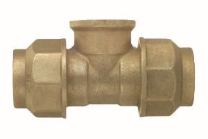 Immagine di TEE OTTONE Ø 50x1 1/2" FX50 MM A STRINGERE