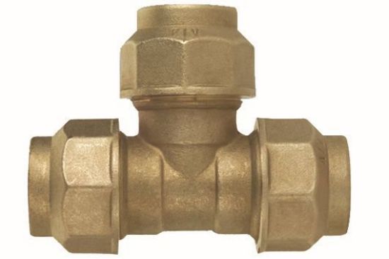 Immagine di TEE OTTONE Ø 63 MM A STRINGERE