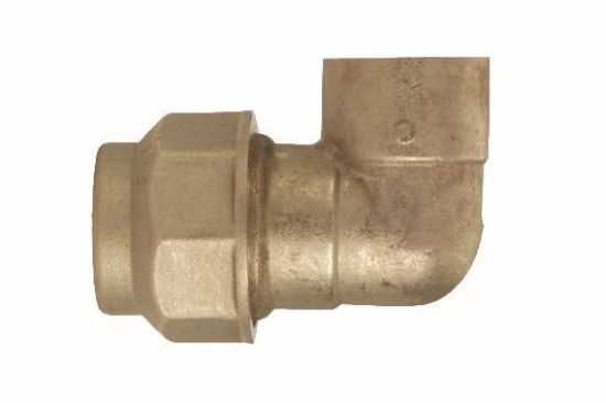 Immagine di GOMITO OTTONE Ø 20 MM 1/2" FEMMINA A STRINGERE