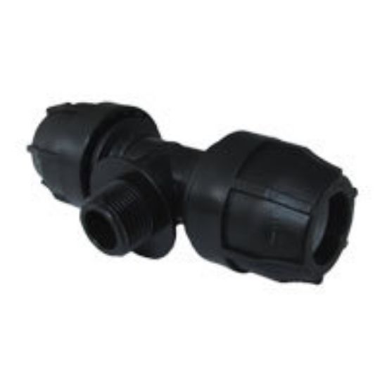 Immagine di TEE MASCHIO Ø 63x2"FX63 MM A STRINGERE PER POLIETILENE