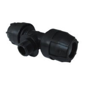 Immagine di TEE MASCHIO Ø 50x1 1/2" FX50 MM A STRINGERE PER POLIETILENE