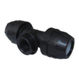 Immagine di TEE FEMMINA Ø 25x3/4"FX25 MM A STRINGERE PER POLIETILENE