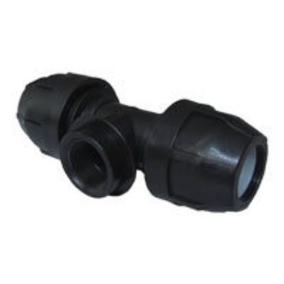 Immagine di TEE FEMMINA Ø 25x3/4"FX25 MM A STRINGERE PER POLIETILENE