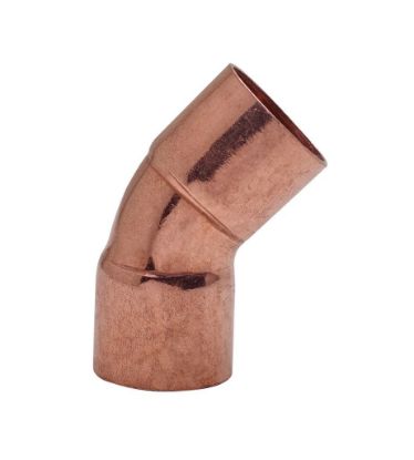 Immagine di CURVA A 45° FEMMINA/FEMMINA A SALDARE PER RAME FRIGO Ø 1/2"