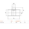 Immagine di RACCORDO A TEE RIDOTTO IN RAME A SALDARE Ø 16x14x16 MM