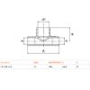 Immagine di RACCORDO A TEE RIDOTTO IN RAME A SALDARE Ø 14x18x14 MM