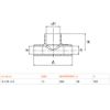 Immagine di RACCORDO A TEE RIDOTTO IN RAME A SALDARE Ø 14x16x14 MM