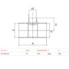 Immagine di RACCORDO A TEE RIDOTTO IN RAME A SALDARE Ø 14x12x14 MM