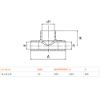 Immagine di RACCORDO A TEE RIDOTTO IN RAME A SALDARE Ø 12x14x12 MM