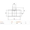 Immagine di RACCORDO A TEE RIDOTTO IN RAME A SALDARE Ø 12x10x12 MM