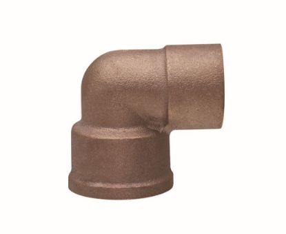 Immagine di GOMITO FILETTATO FEMMINA IN BRONZO A SALDARE Ø 14 MM 1/2"