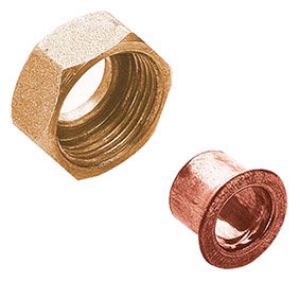 Immagine di CODOLO PIANO RAME A SALDARE Ø 16 MM 1/2" FEMMINA/FEMMINA
