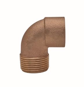 Immagine di GOMITO FILETTATO MASCHIO IN BRONZO A SALDARE Ø 14 MM 1/2"