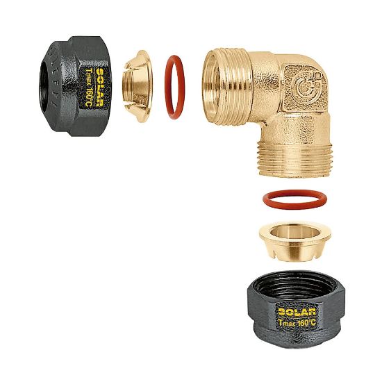 Immagine di RACCORDO O-RING CURVO Ø 18 MM DOPPIO PER SOLARE