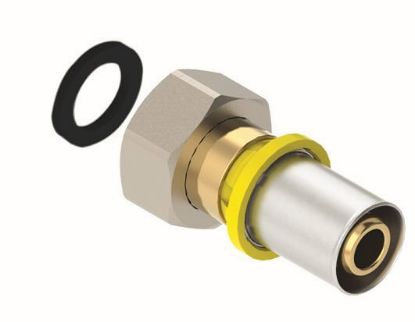 Immagine di RACCORDO DRITTO CON GIRELLO Ø 26 MM 1" FEMMINA MULTIGAS