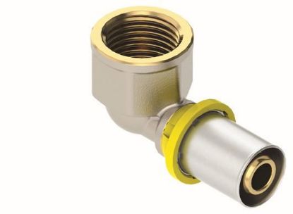 Immagine di CURVA A 90° FEMMINA FILETTATA FEMMINA MULTIGAS Ø 26 MM 3/4"