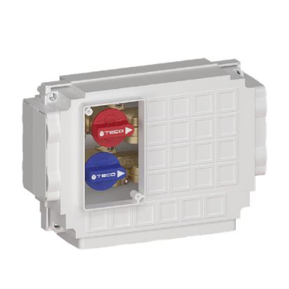 Immagine di TECO K4.2 KIT COLLETTORE SANITARIO MONO INTERCETTAZIONE CALDA - FREDDA 5+4 FASTEC F13 DN15