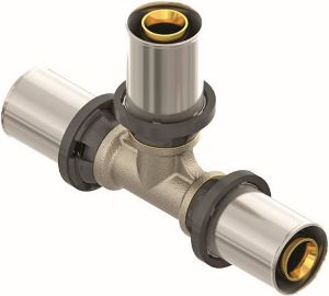 Immagine di TEE INTERMEDIO NICHELATO Ø 26x26x26 MM FIVPRESS