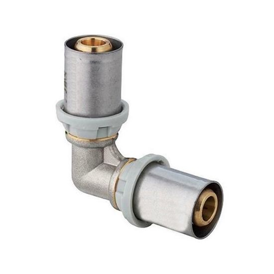 Immagine di RACCORDO A GOMITO INTERMEDIO NICHELATO Ø 32x32 MM FIVPRESS